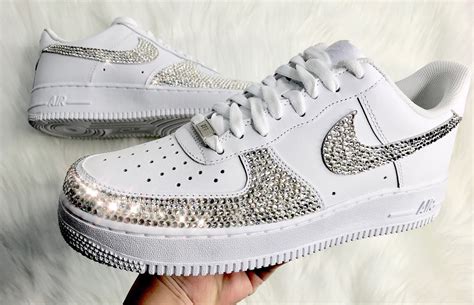 nike schuhe mit steinen|Nike Air Force 1 niedrig Swarovski reflektierende Kristalle.